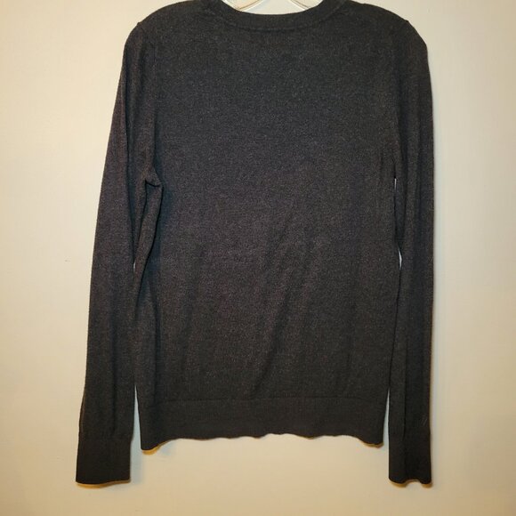 Quince V neck Sweater Grey Woman's Medium 3% Cashmere - Picture 4 of 6